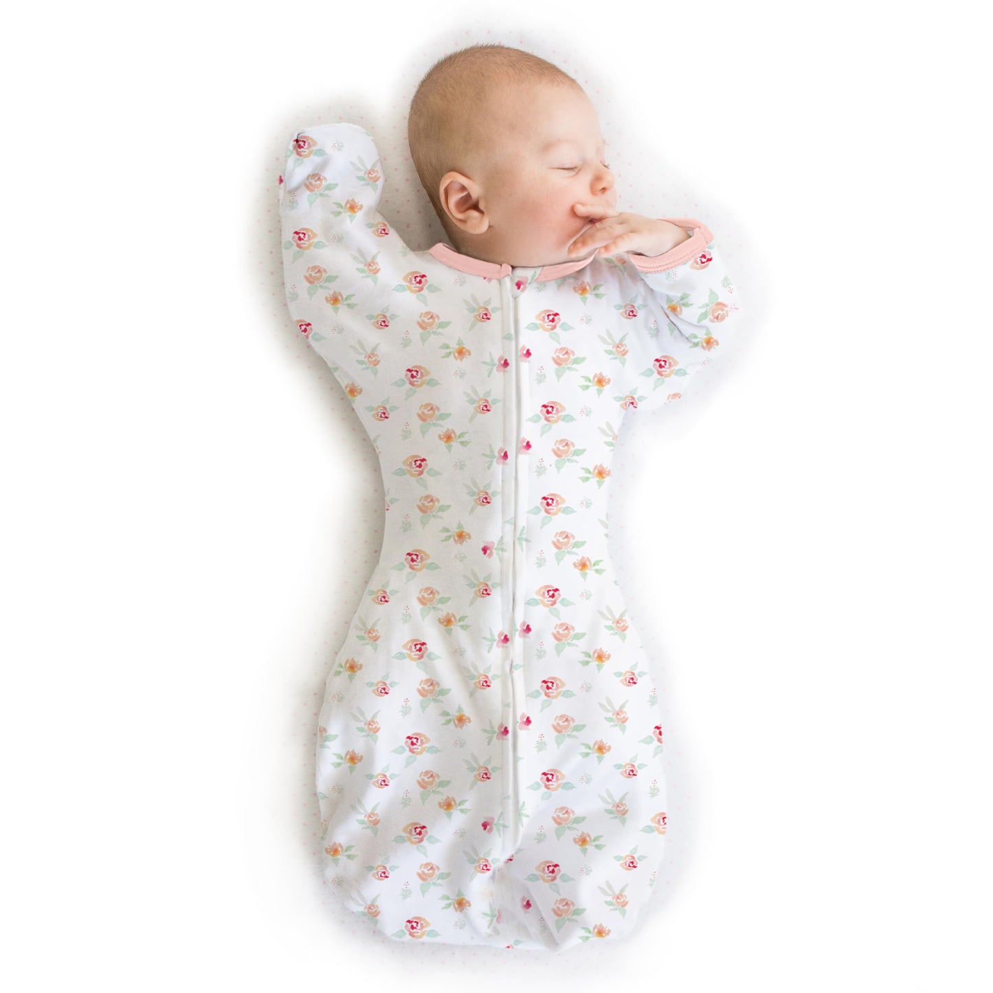 SwaddleDesigns Swaddle Sack with Arms Up Half-Length Sleeves and Mitten Cuffs,