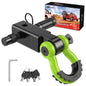 Nilight Anti-Theft Shackle Hitch Receiver 2Inch 45000 LBs Breaking Strength 3/4" Anti-Theft D Ring Shackle 5/8" Trailer Hitch Lock Pin Heavy Duty Solid Towing Kit for Trucks Off Road (Black)