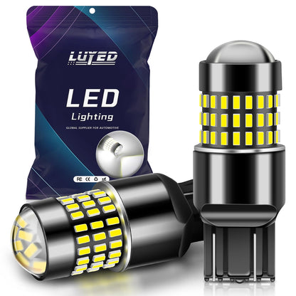 LUYED 3157 LED Bulbs Reverse Light Xenon White 1800 Lumens Super Bright 78 SMD 3056 3156 3057 4157 LED Bulbs,Used for Back Up Reverse Lights,Brake Lights,Tail Lights,Turn Signal Lights,Pack of 2