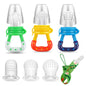 PandaEar Fresh Fruit Food Feeder Pacifier (3 Pack) |Food Grade Soft Safe BPA-Free Silicone Pouches