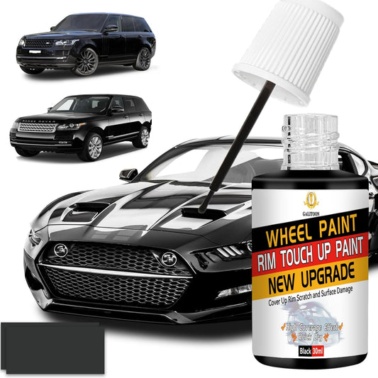 Black Rim Touch Up Paint, Quick And Easy Wheel Touch Up Paint, Resistant for Cars Repair Curb Rash, wheel Scratch