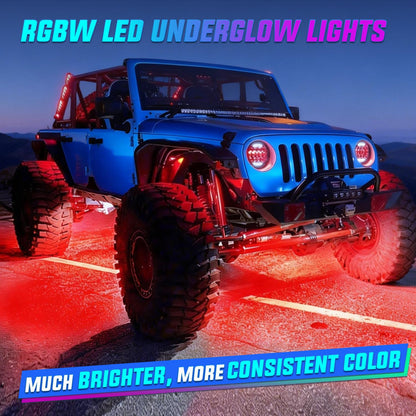 Nilight 4Pcs Car Underglow Neon Accent Strip Lights 252 LEDs RGB 8 Color Sound Active Function Music Mode with Wireless Remote Control Underbody Light Strips for Cars Van SUV Truck