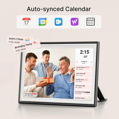 Frameo 10.1 Inch WiFi Digital Picture Frame, Smart Cloud Electronic Photo Frame with HD IPS Touch Screen Slideshow 32GB Memory Auto-Rotate Wall Mount, Share Photos/Videos from Phone - Gifts for Mom