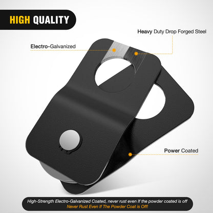 Nilight Anti-Theft Shackle Hitch Receiver 2Inch 45000 LBs Breaking Strength 3/4" Anti-Theft D Ring Shackle 5/8" Trailer Hitch Lock Pin Heavy Duty Solid Towing Kit for Trucks Off Road (Black)