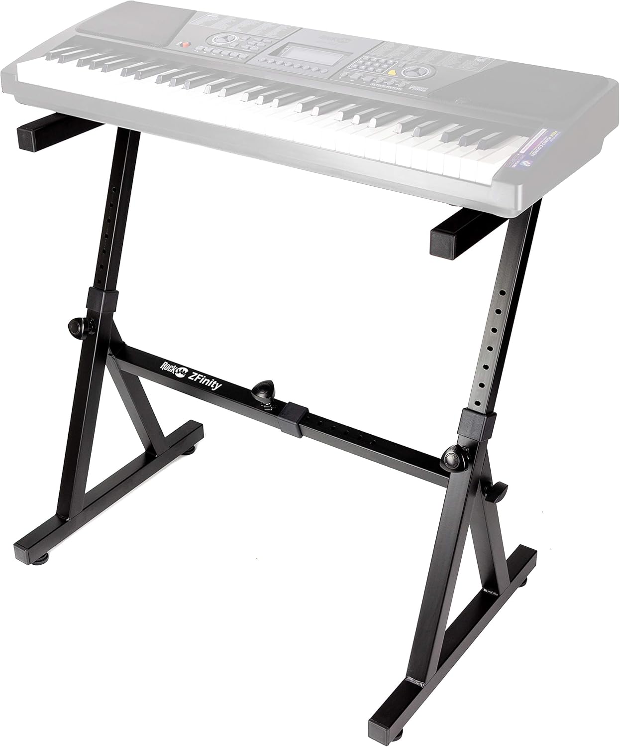 RockJam KB100 Verstellbare, gepolsterte Klavierbank, X-Stil, Schwarz