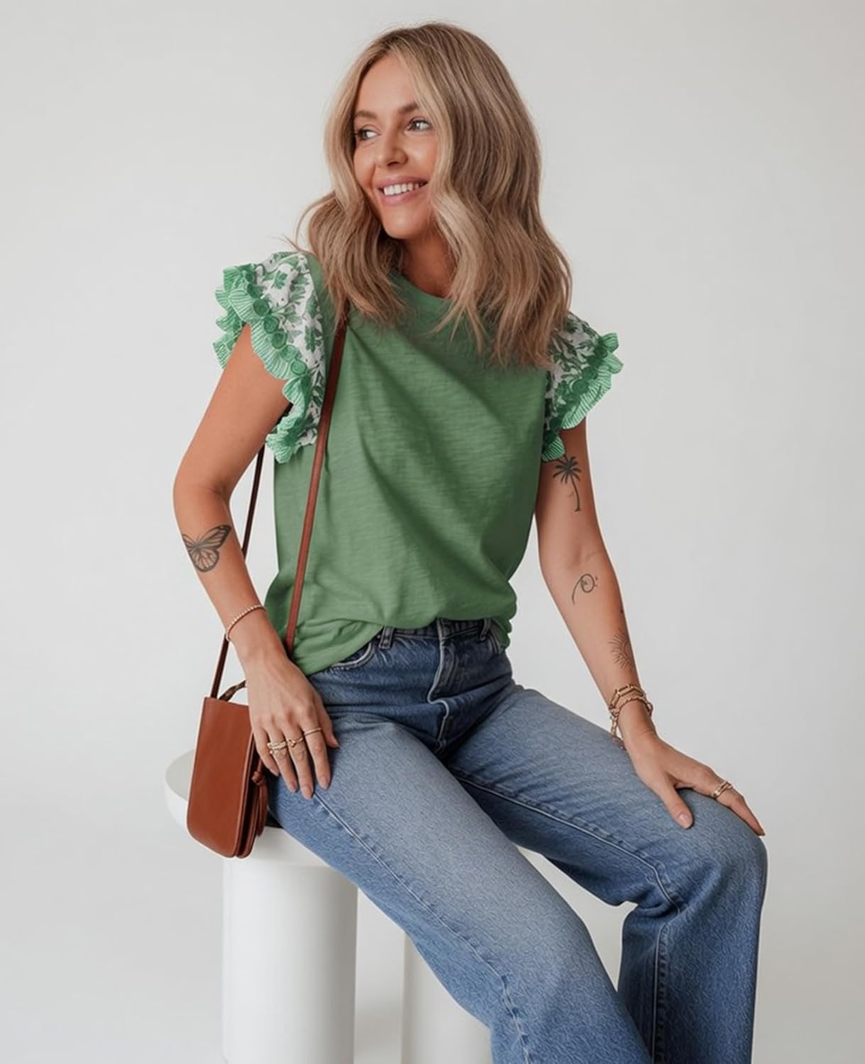 SELINK Womens Summer Ruffle Short Sleeve Top - A Perfect Blend of Style and Comfort