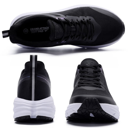 Grand Attack Men's Road Running Walking Shoes | Max Cushioned Comfort | Durable Non-Slip | Breathable Athletic Tennis Cross-Training Sneakers