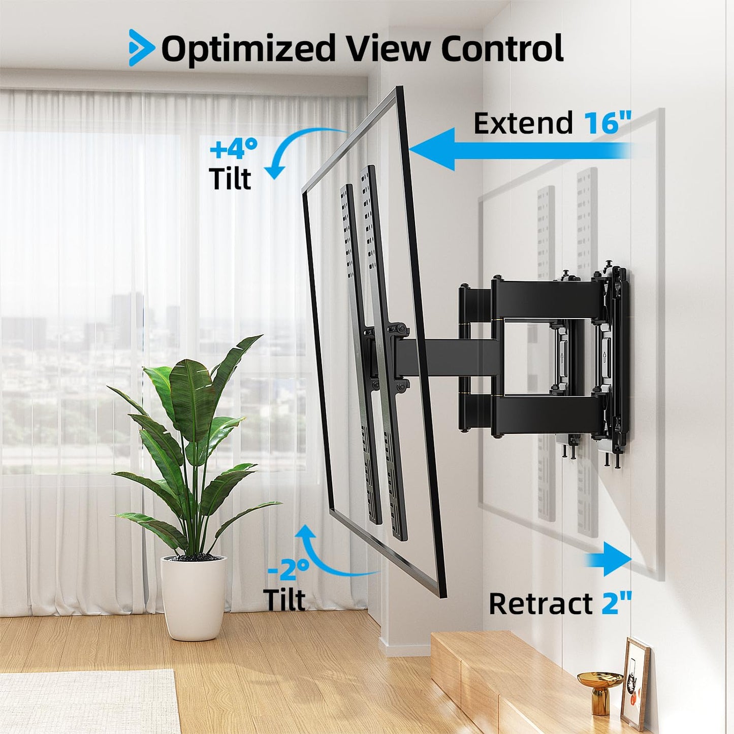 Supcline Ultra Slim TV Wall Mount for 42 to 100 inch Flat & Frame TVs Only, 0.31” Low Profile Flat to Wall TV Mount, Micro Gap Wall Mount tv Bracket, Hold up to 176 lbs, Blends in Any Interior