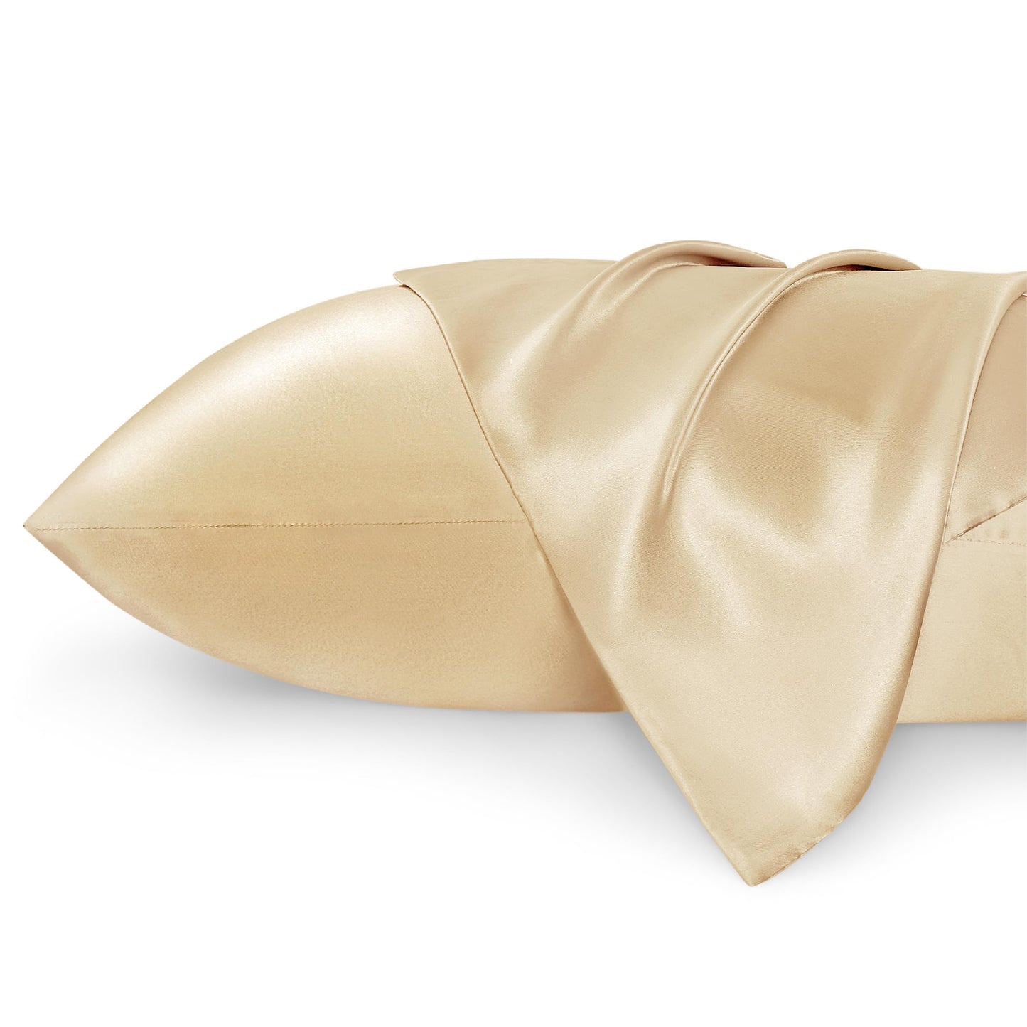 Bedsure Satin Pillow Case Queen Size 2 Pack, Similar to Silk Pillow Cases, Silky Pillowcase Covers for Hair and Skin with Envelope Closure, Gifts for Women Men, Grey, 20x30 Inches