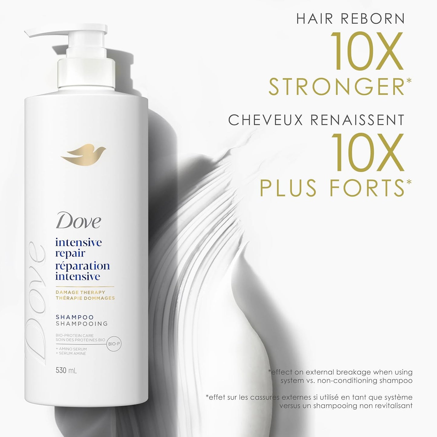 Dove Intensive Repair Shampoo für geschädigtes Haar mit flüssiger Bio-Protein-Pflege, 828 ml