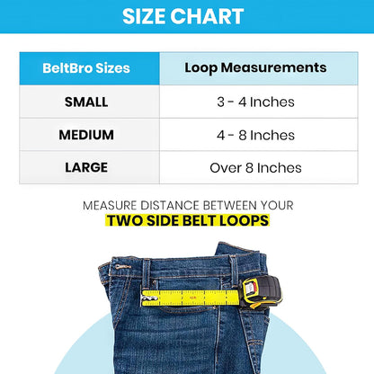 BeltBro Pro for Men and Women Elastic No Buckle Invisible Belt Patented Metal Free TSA Soft Adjustable Side Tactical Belt