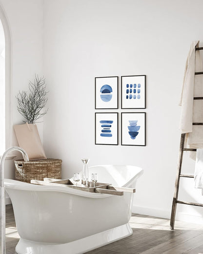 Elevate Your Space with Abstract Blue Wall Art Prints
