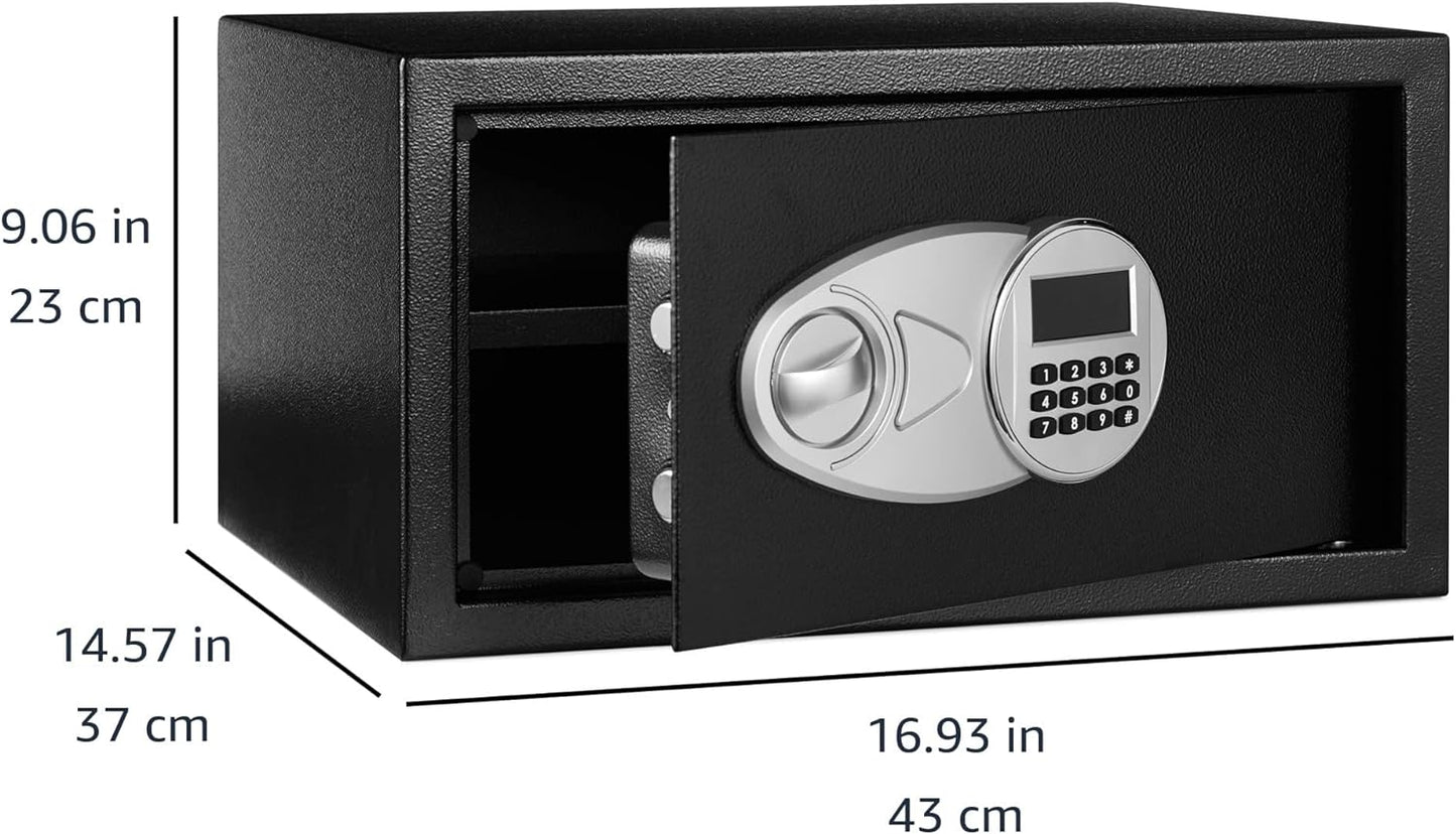 Secure Your Valuables with the Amazon Basics Steel Security Safe Box
