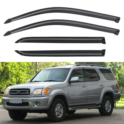 Window Visors Rain Guards for 2015-2026 Ford F150 SuperCrew & 2017-2026 F-150 Raptor F250 F350 F450 F550 Super Duty Crew Cab, Out-Channel Window Vent Deflectors Visors Shades Protectors