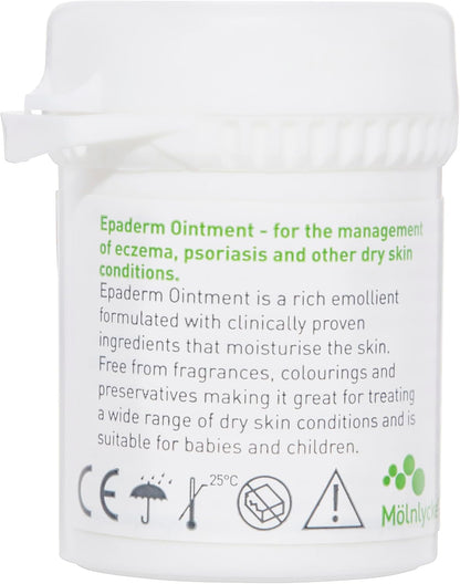 Epaderm Ointment for Eczema, Psoriasis and Dry Skin 1kg tub | 3-in-1 emollient formulated with clinically proven ingredients | Free from fragrance, colour, steroids, sodium lauryl sulphate (SLS) | Suitable for all ages, including babies
