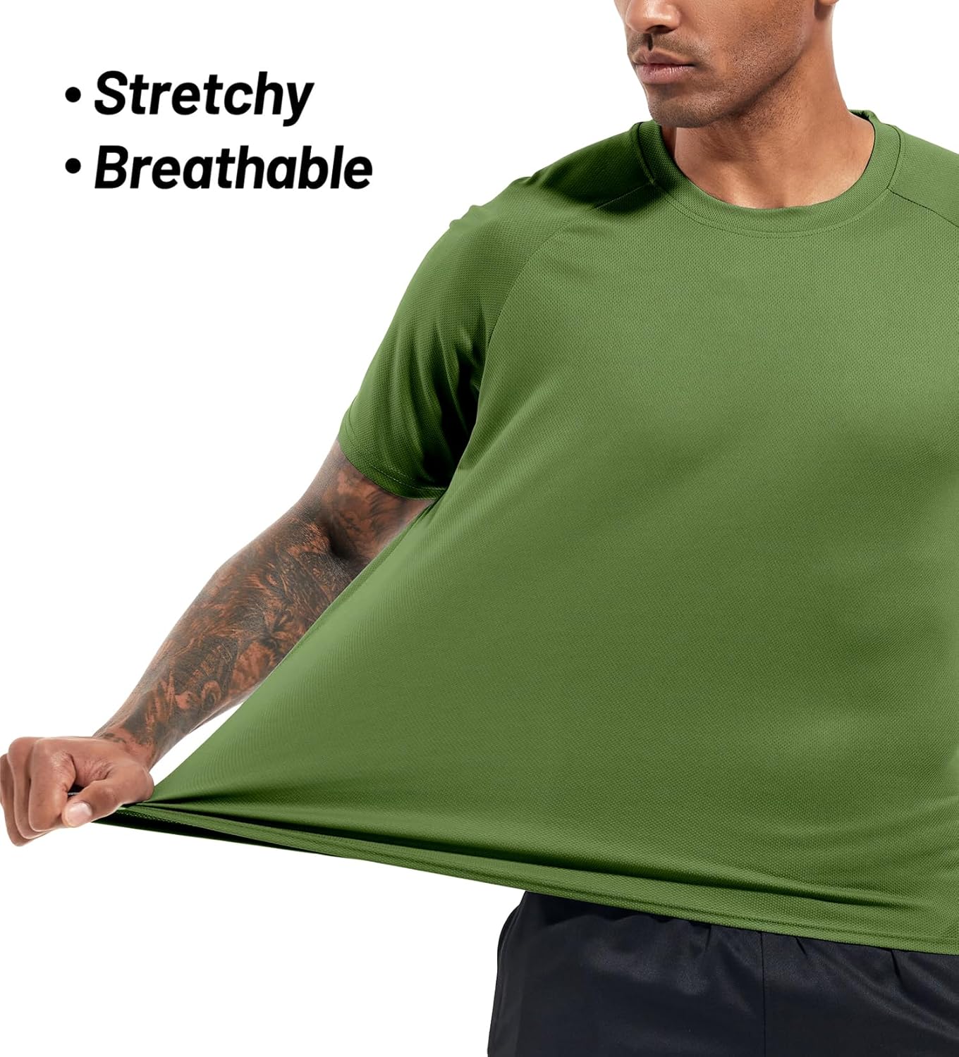Boyzn 1er, 3er, 5er oder 7er Pack Herren-Trainings-Laufshirts, Dry Fit feuchtigkeitsableitendes T-Shirt, Gym Sport Kurzarm-T-Shirts