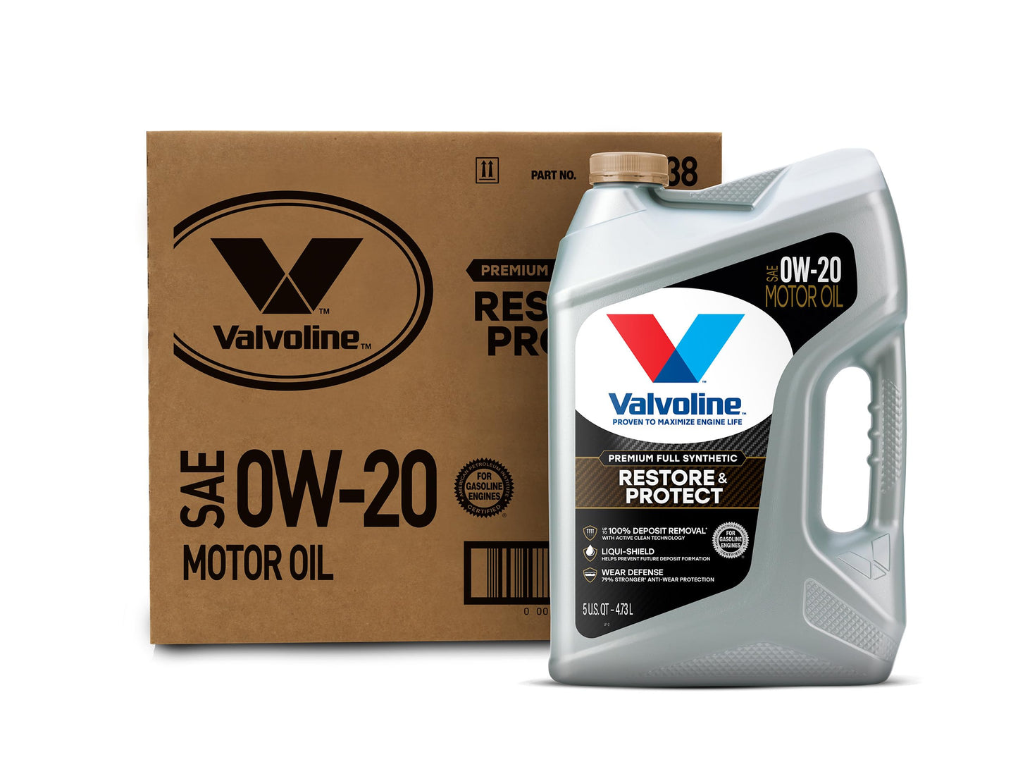 Valvoline Advanced Full Synthetic SAE 0W-20 Motor Oil 5 QT