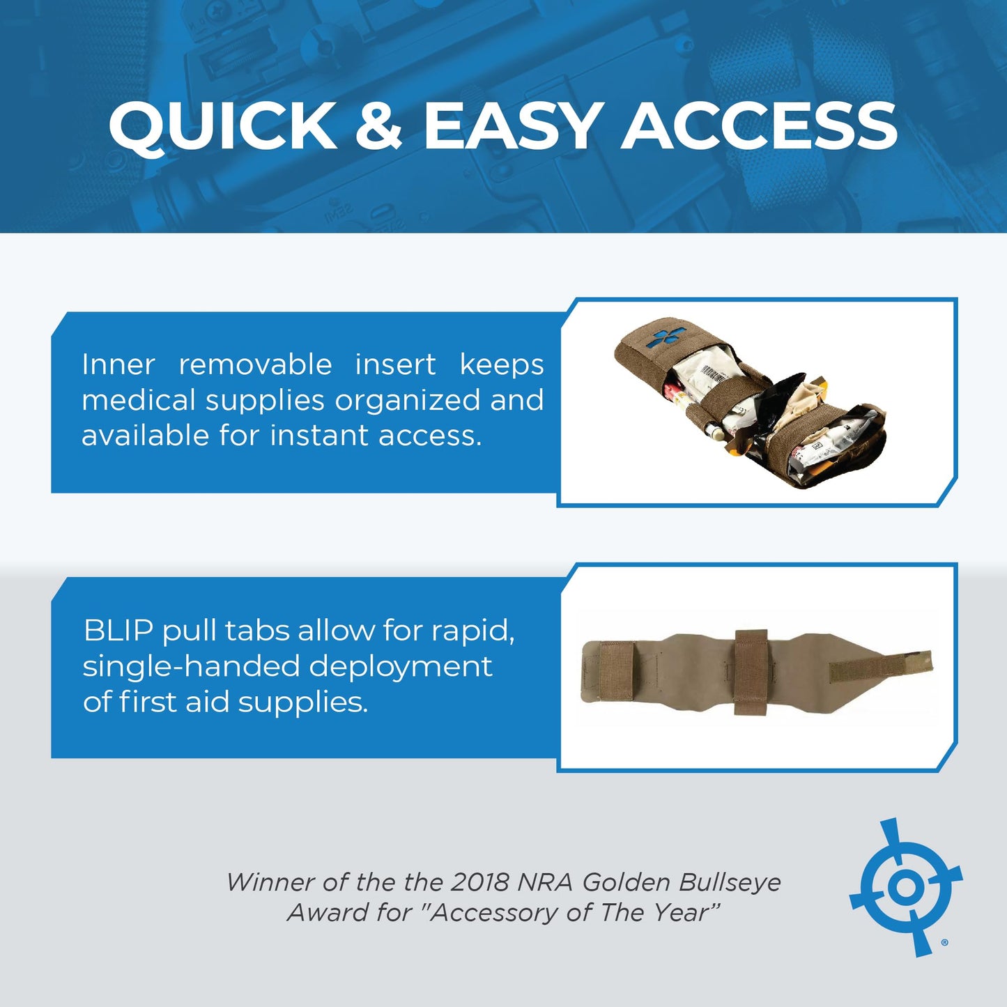 Blue Force Gear Micro Trauma Kit Now! – Empty – Belt Mounted Medical Belt Pouch for First Aid Supplies