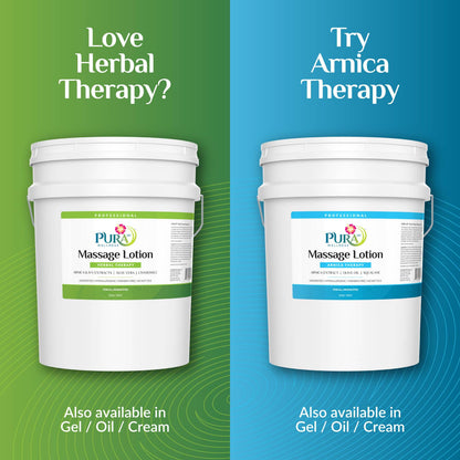 Herbal Therapy 1 Gallon Massage Lotion, Aloe Vera, Professional, Massage Therapy, Deep Tissue, Unscented, Hypoallergenic, Natural Ingredients, Skin Hydrating, Moisturizing, Muscle Relief