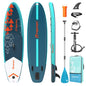 FBSPORT 11' Premium Stand Up Paddle Board, Yoga Board with SUP Accessories & Carry Bag | Wide Stance, Surf Control, Non-Slip Deck, Leash, Paddle and Pump for Youth & Adult