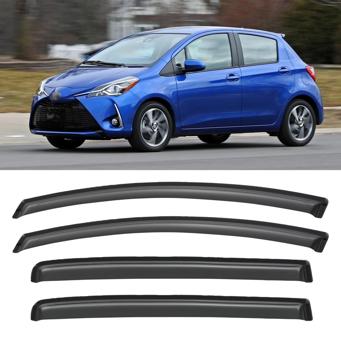 Window Visors Rain Guards for 2015-2026 Ford F150 SuperCrew & 2017-2026 F-150 Raptor F250 F350 F450 F550 Super Duty Crew Cab, Out-Channel Window Vent Deflectors Visors Shades Protectors