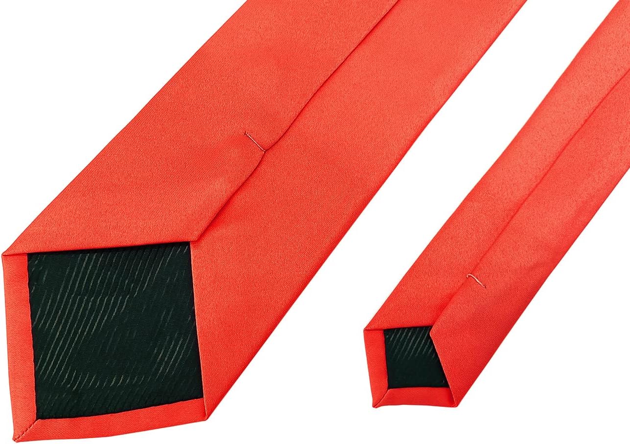 KOOELLE Herren Krawatten Einfarbige Reine Farbe Schlichte Krawatten Formelle Schwarze Krawatten für Herren