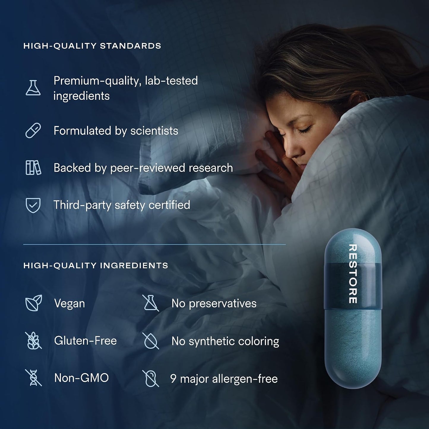 Tally Health Super NAD+ Bundle - Restorative Sleep + Cellular Energy & DNA Repair with Restore (30-Day Supply, 90 Caps) + NAD+ (30-Day Supply, 60 Caps)