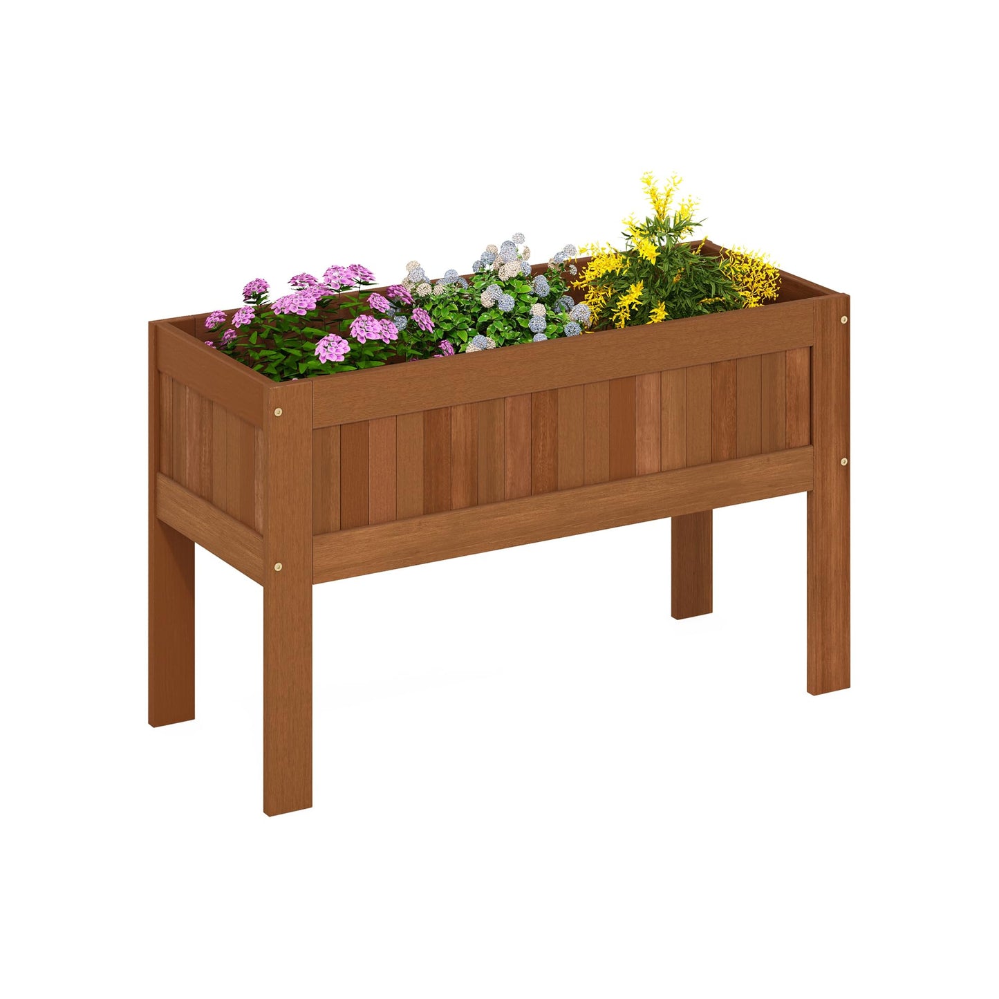 Furinno FG17478 Tioman Outdoor Patio Furniture Hardwood Potting Bench, Natural