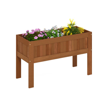 Furinno FG17478 Tioman Outdoor Patio Furniture Hardwood Potting Bench, Natural