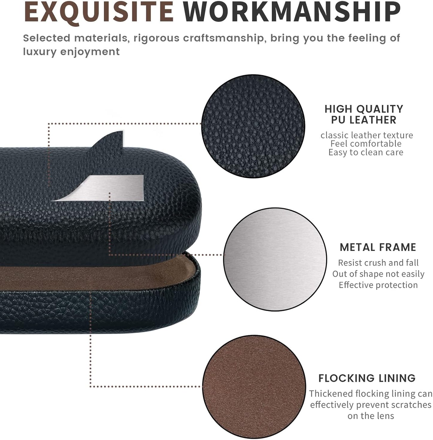 Protect Your Shades in Style with molshine Hard Shell Leather Sunglasses Case