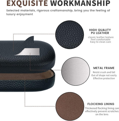 Protect Your Shades in Style with molshine Hard Shell Leather Sunglasses Case