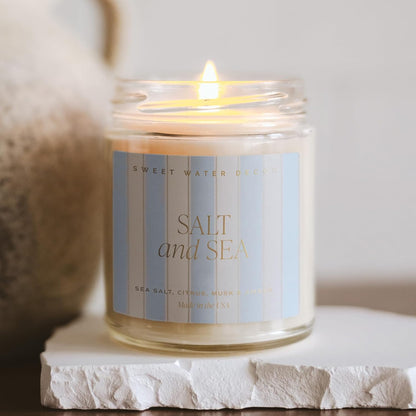 Sweet Water Decor Salt and Sea Patterned Candle