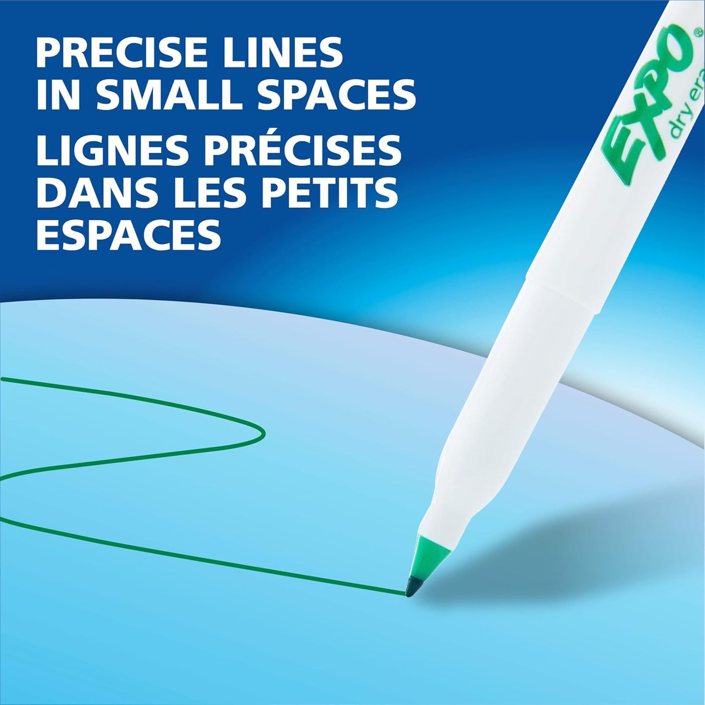 EXPO Whiteboard-Marker-Set, Keilspitze, verschiedene Farben, Radiergummi, Sprühreiniger, 6 Stück