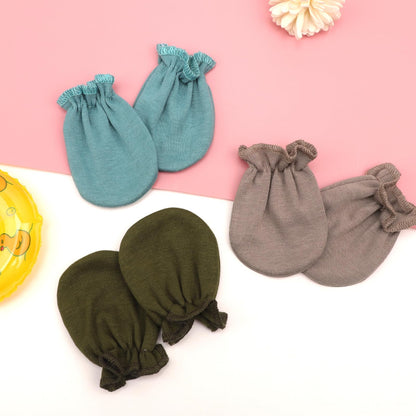 BQUBO Baby Fäustlinge Kratzschutz Handschuhe aus Baumwolle mit elastischem Bündchen Hypoallergen für Neugeborene und Babys von 0-6 Monaten Jungen und Mädchen