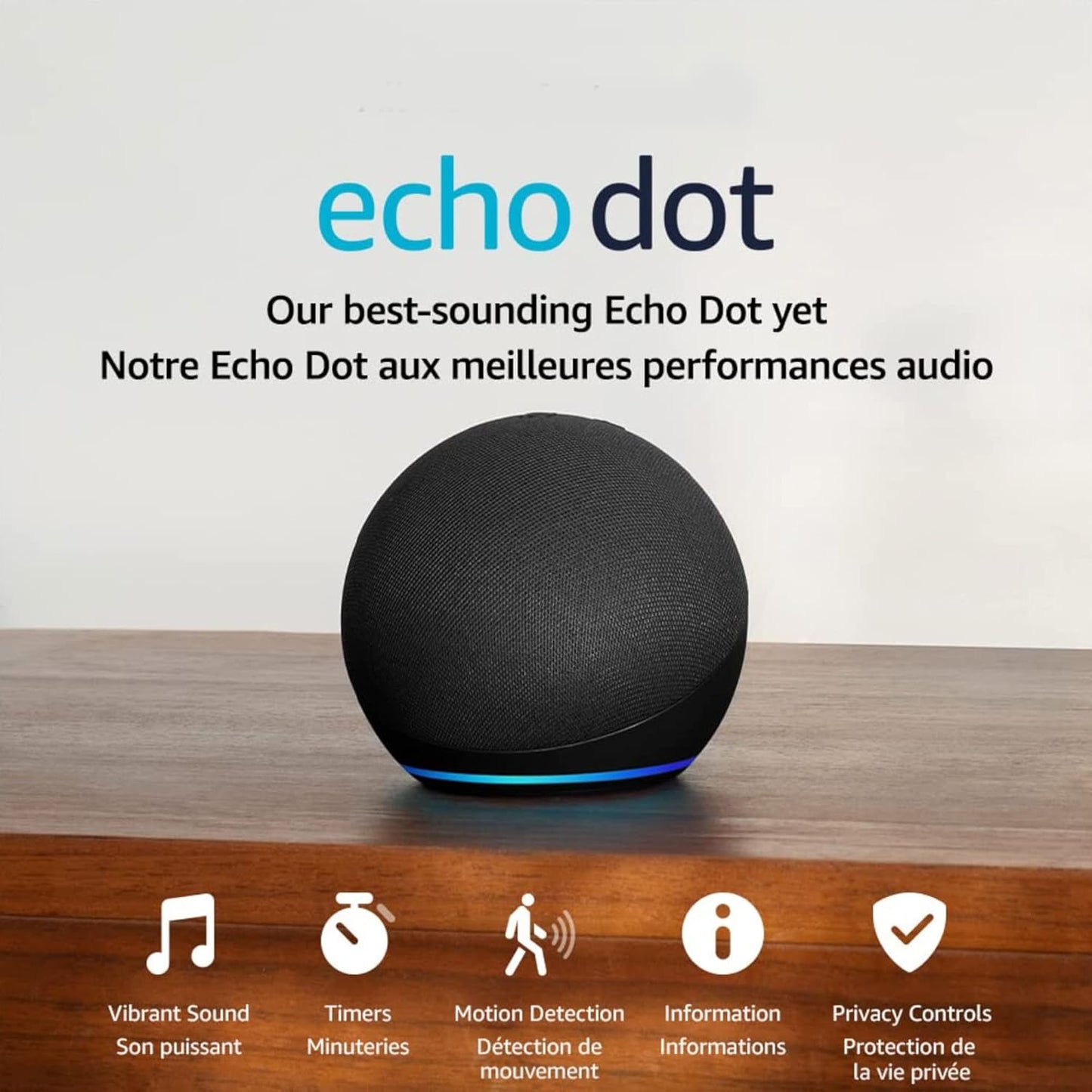 Amazon Echo Dot (neuestes Modell), Alexa-Lautsprecher mit sattem Klang, Ideal für Schlafzimmer, Esszimmer und Büros, Anthrazit, mit Alexa+ Early Access