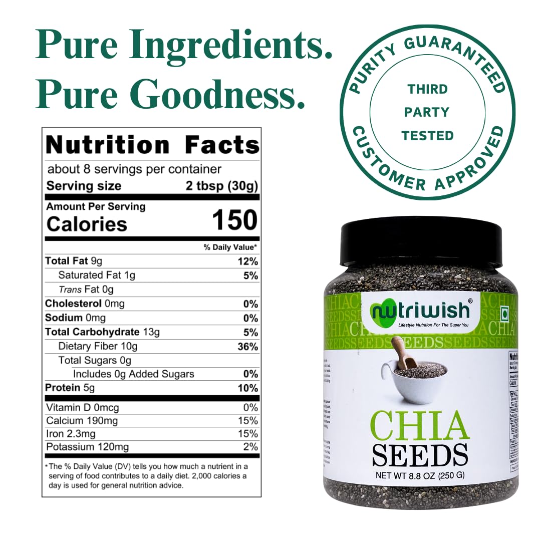Nutriwish Halim Samen (Aliv/Gartenkresse-Samen), 250 g | Nährstoffreiche Superfood-Samen zum Verzehr | Perfekt für Salate, Suppen, Smoothies, Backwaren, Proteinsnacks & tägliche Wellness-Ernährung