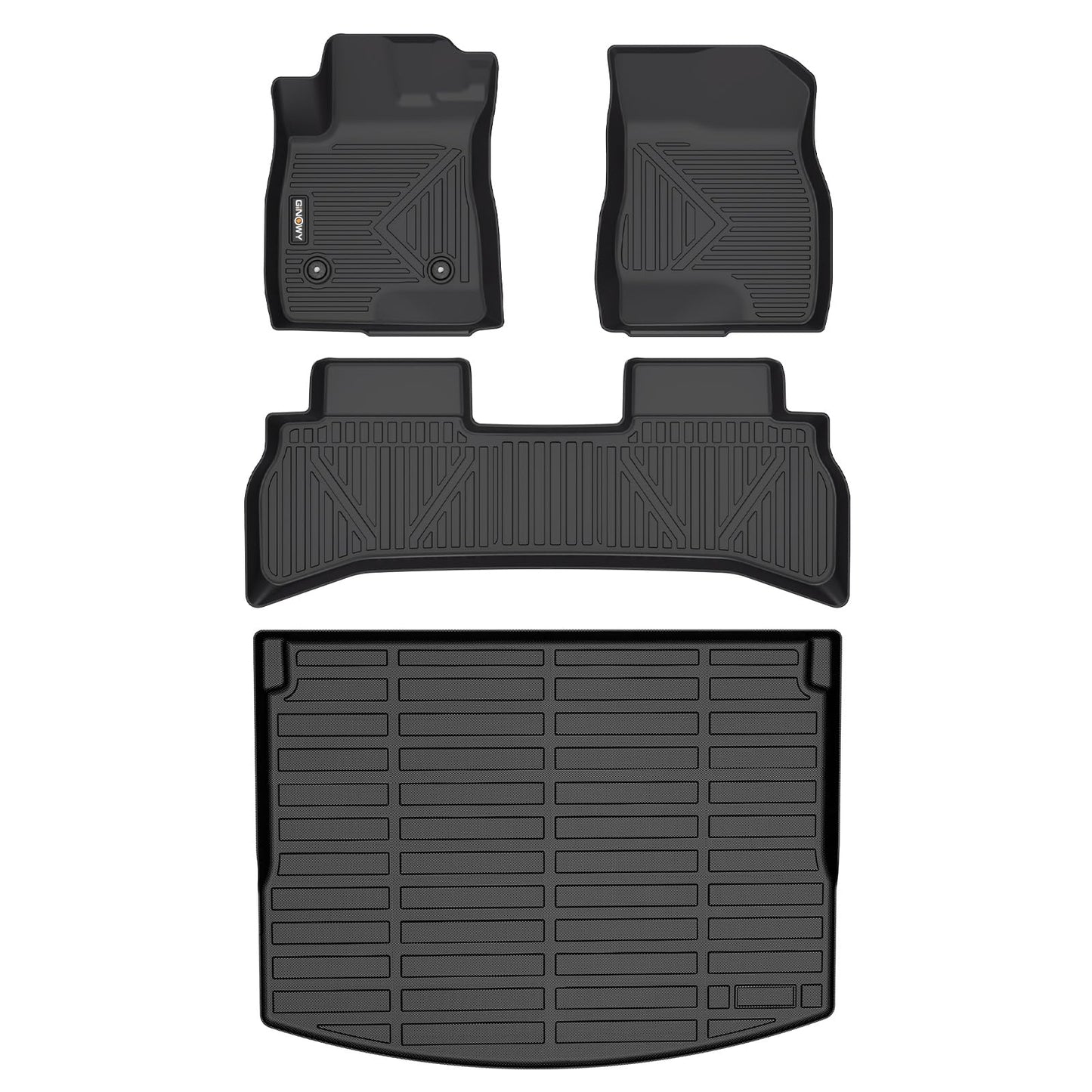GINOWY-Floor Mats for Toyota 4Runner 1996-2002,1st+2nd Row,TPE All Weather Car Mats Custom Fit Rubber Floor Liners Car Accessories for Toyota 4Runner
