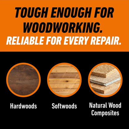 Gorilla Glue Wood Glue, Indoor & Outdoor Carpentry Projects, Paintable, Sandable, Moisture Resistant, Clamping, Natural Color, 4oz/118mL (Pack of 1), 6212001