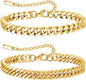 7.8+1.2 inches (20+3 cm)2pcs-gold-cuban