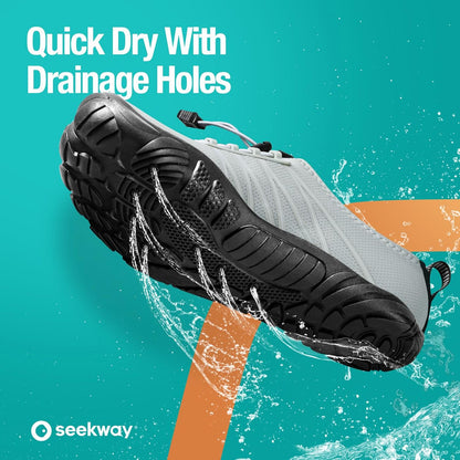 SEEKWAY Wasserschuhe Herren Damen Erwachsene Quick-Dry Badeschuhe Barfußschuhe für Strand Schwimmen Fluss Pool See Wandern Kajak Surfen