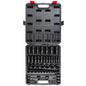 SUNEX Tools 80 Piece 3/8 in. Drive Master Impact Socket Set, Universal, Star, External Star, Extensions, Universal Joint, SAE and Metric, 8mm to 19mm and 5/16 in. to 3/4 in., CR-MO Steel, Model 3580