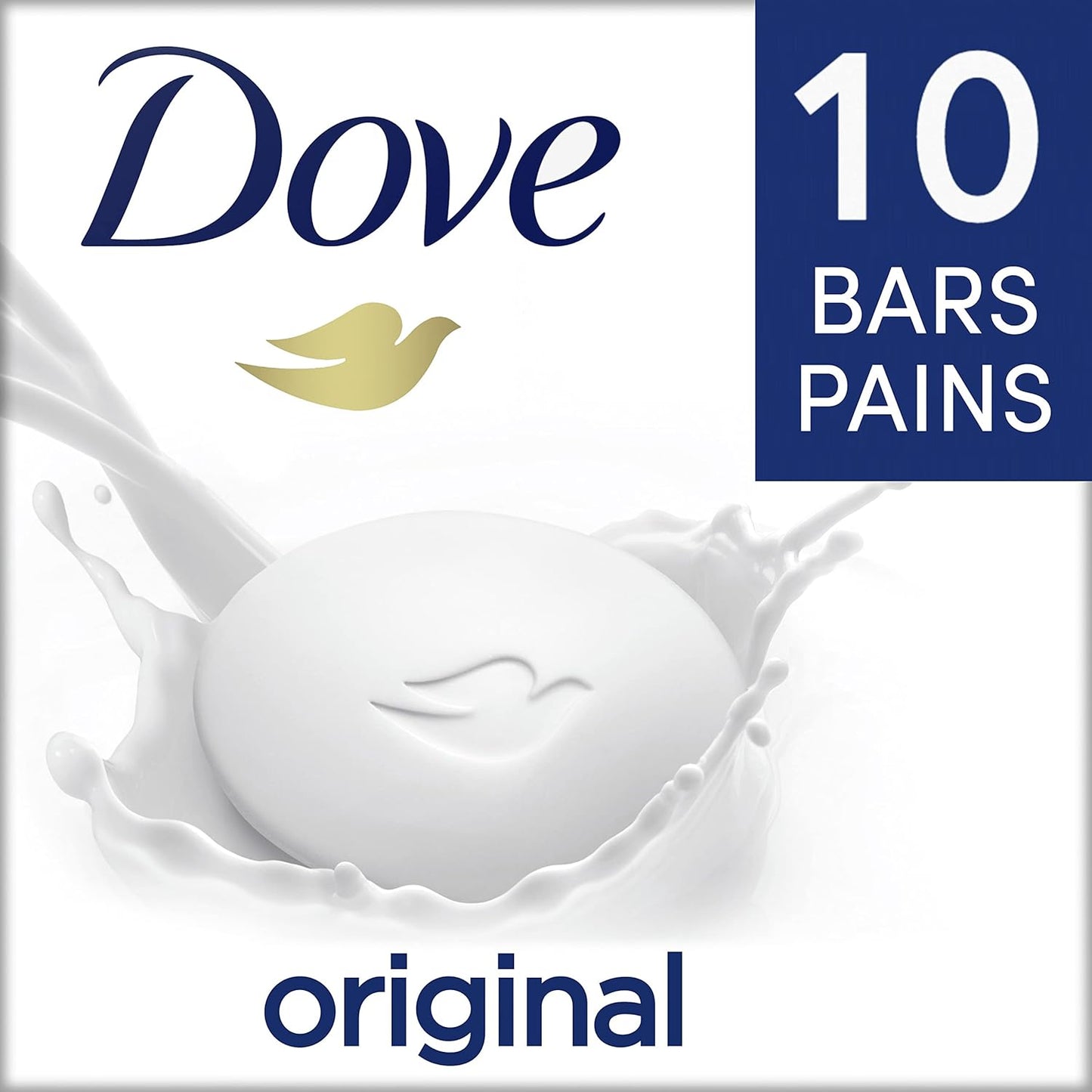 Dove Beauty Bar Sanfte Hautreinigung Feuchtigkeitsspendend für zarte weiche Hautpflege Original Hergestellt mit 1/4 Feuchtigkeitscreme, 106 g, 12 Stück