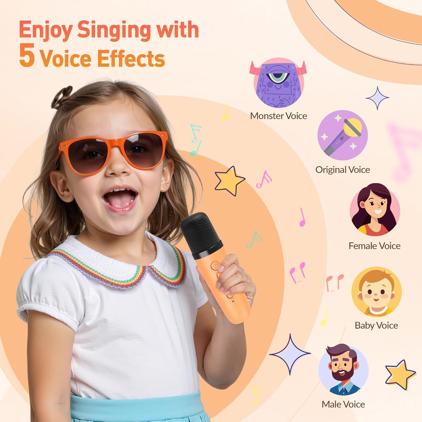 Mini Karaoke Machine for Kids Adults, Portable Bluetooth Speaker with 2 Wireless Microphone, Birthday Gifts for Girls Boys Ages 4, 5, 6, 7, 8, 9, 10, 12+ Years Old (Pinkcolor)