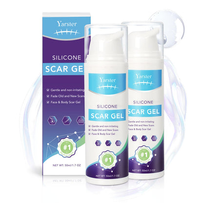 Medical Grade Silicone Scar Gel - Advanced Scar Removal Cream & Scar Treatment for Surgical, C-Section, Hypertrophic & Acne Scars - 1.7oz