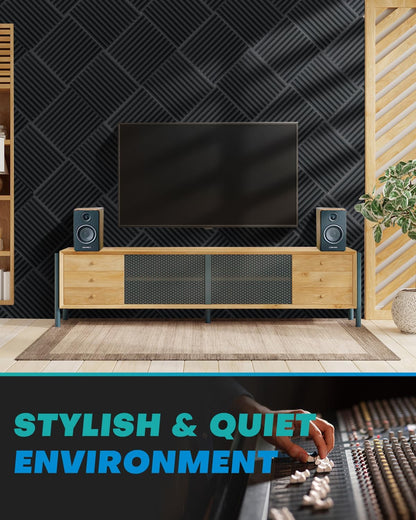 Soundproofing Made Easy: Knightsacoustic's 50 Pack Sound Proof Foam Panels