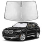 EcoNour Car Windshield Sunshade | Blocks 99% Heat & Keeps Interior Cool | Universal Fits Cars, SUVs, Trucks | Automotive Sun Screen, Visor & Car Accessories for Summer | Medium (64x32 Inches)