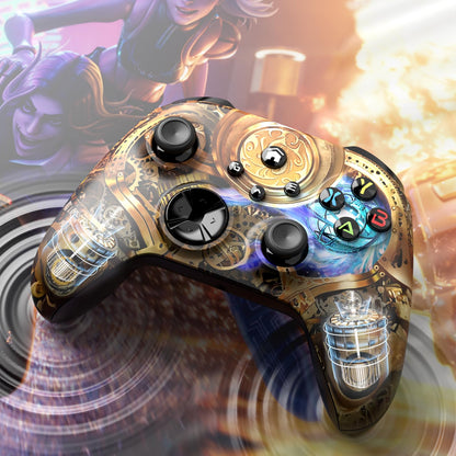 Dinosoo Wireless Controller for Xbox Series X|S, Xbox One & PC, Bluetooth, 4 Vibration Motors, Turbo, Macro, 3.5mm Headphone Jack Steampunk - Upgrading with a PC Before Connecting to X-Box