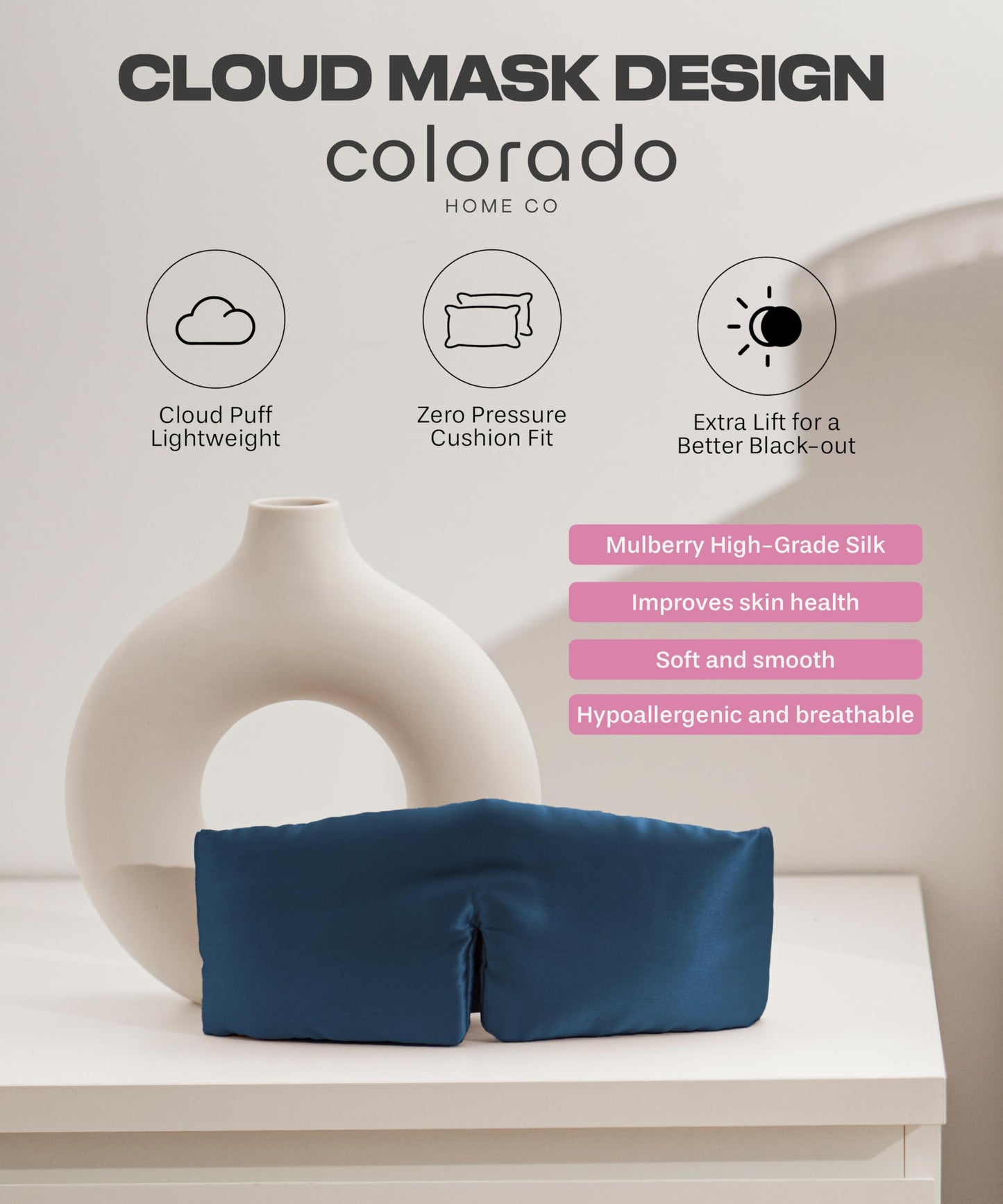 SUNDAYSILKS™ Exclusive Mulberry Silk Sleep Mask | Soft Eye Covers, Blackout Sleeping Mask for Women & Men | Silk Eye Mask for Sleep, Travel, and Relaxation | Antifaz para Dormir [Nude Champagne]