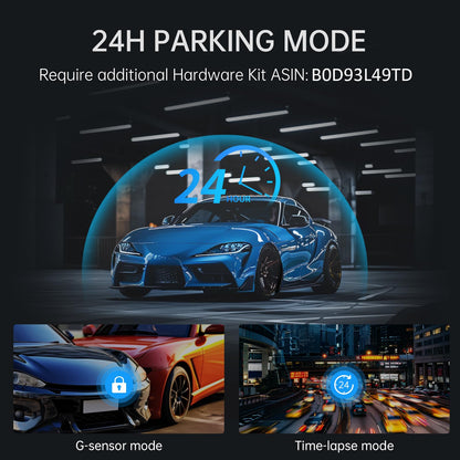 Veement 4K Rear View Mirror Camera, 10'' 4K Mirror Dash Cam with 1080P Backup Camera, Dash Cam Front and Rear for Car with Voice Control, 24H Parking Mode, Night Vision, 32GB SD Card Included