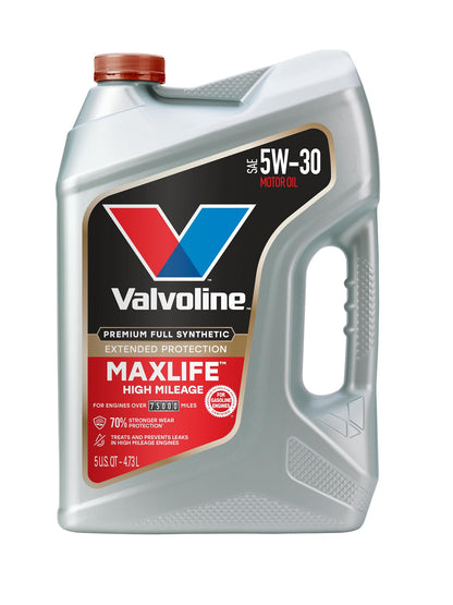 Valvoline MaxLife High Mileage 5W-30 Synthetic Blend Motor Oil 5 Quart